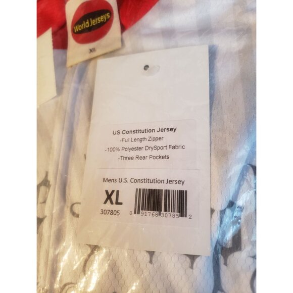 World Jerseys Men's U.S. Constitution Cycling Jersey Size XL - Picture 2 of 2